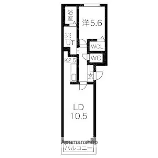 グランルッカ伏見【1階】の間取り
