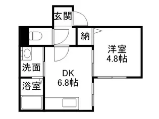 ヴィレッジ円山【0301号室】の間取り