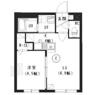 ブルーオーシャンS14W6【2階】の間取り