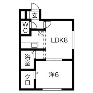 ベル東麻生【1階】の間取り