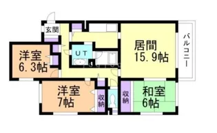 コープ野村宮の森グランデ【0103号室】の間取り