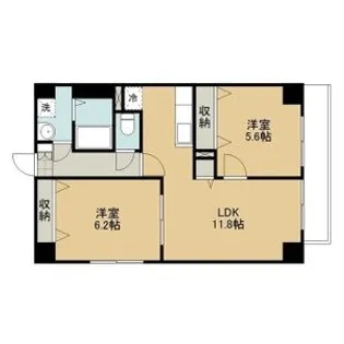 サンライズ旭山公園通【203号室】の間取り