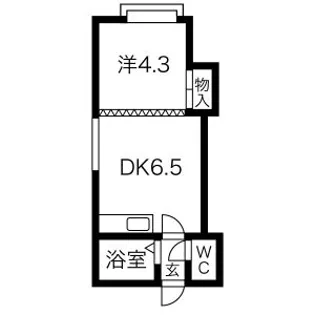 ステージ円山公園II【201号室】の間取り