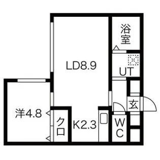 ルヌアージュ山鼻【301号号室】の間取り