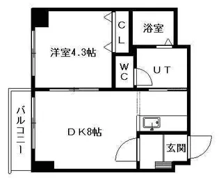 ALLURE MARUYAMA【206号室】の間取り
