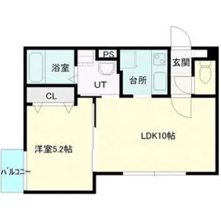 サンライン山鼻【102号室】の間取り