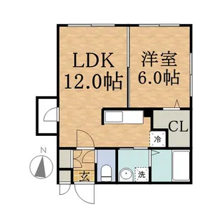 モルティーニ南円山【2階】の間取り