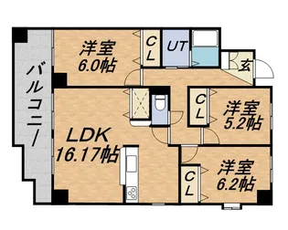 ポラリス伏見【302号室】の間取り