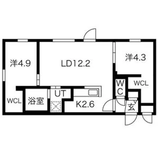 NOVA山鼻(ノーヴァヤマハナ)【4階】の間取り