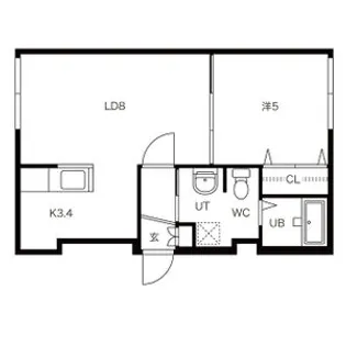 パールハイム桑園【0405号室】の間取り