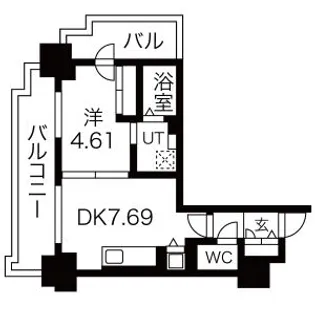 パシフィックタワー札幌【1311号室】の間取り