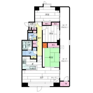 鹿友ディアプラザ旭ヶ丘【1002号室】の間取り