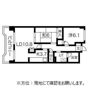 アジエステート大通西プラザ【10階】の間取り