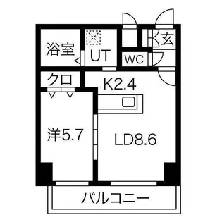 レゾ札幌【0805号室】の間取り