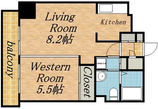 カトレア南8条【00403号室】の間取り