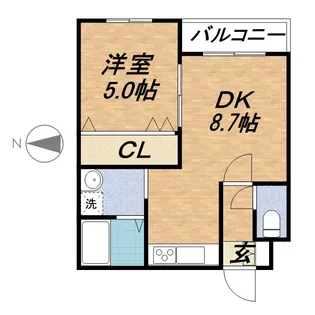 グランディール南五条【303号室】の間取り