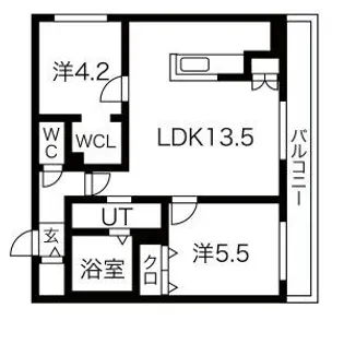 ララコム澄川【4階】の間取り