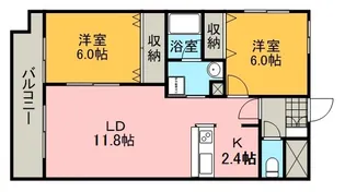 インフィニティ南円山【301号室】の間取り