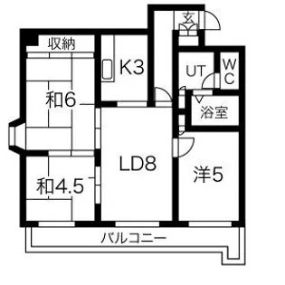 ロワイヤルハイム山鼻【2階】の間取り