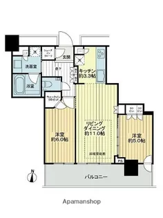 ライオンズタワー札幌【16階】の間取り