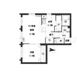 グランメールボヌール【1階】の間取り