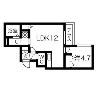 AMBITION NAKAJIMA PARK(アンビションナカジ【102号室】の間取り