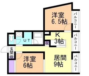 プルミエールメゾン南円山【1階】の間取り