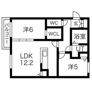 Pche山鼻 D【2階】の間取り