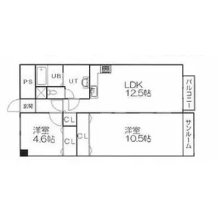 ノースビラ円山【10階】の間取り