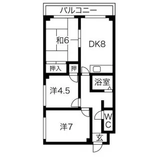 パレ宮の森【315号室】の間取り