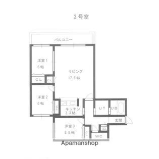 RAINBOW ROAD宮の森2ND【1階】の間取り