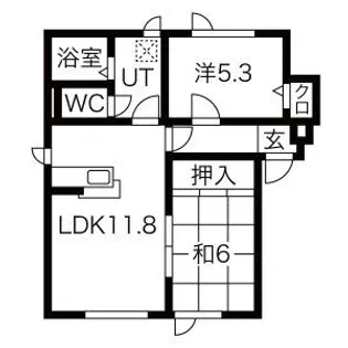 リバティーベル【101号室】の間取り