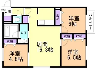 北海道札幌市中央区南十条西16丁目【マンション】の間取り