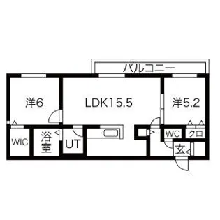 グラヴィータN41(北41東4MS)【403P7号室】の間取り
