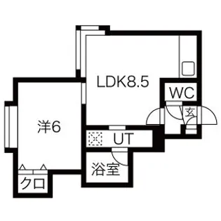 リーベンス南10条【205号室】の間取り