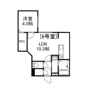 ALIVIS美園【2階】の間取り