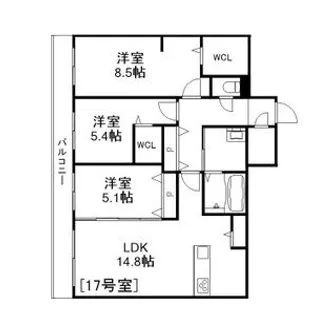 Alivis美園【4階】の間取り