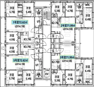 HIGH RESIDENCE YAMAHANA【5階】の間取り
