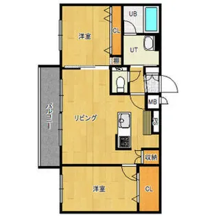 グレン山鼻【4階】の間取り