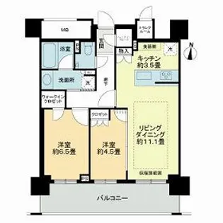 ザ・ライオンズ札幌植物園YAYOI GARDENS【14階】の間取り