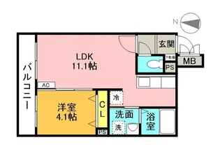アリュール南6条【2階】の間取り