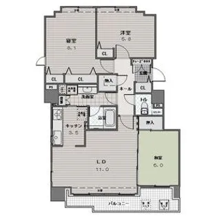 東急ドエルアルス知事公館【3階】の間取り