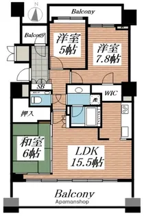 大通シティハウス【4階】の間取り