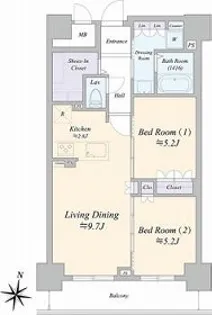 ジュノール札幌植物園【0605号室】の間取り