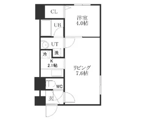 カレラ月寒中央【5階】の間取り