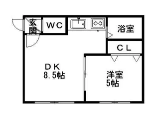 コアライズ参番館【202号室】の間取り