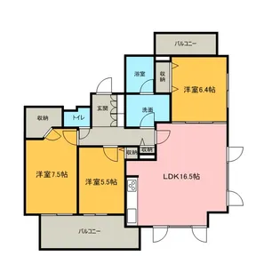 コンフォリア札幌植物園【15階】の間取り