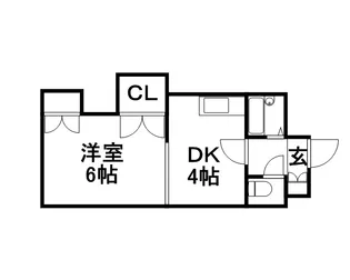 エンドレス三井南5条Ⅰ【00302号室】の間取り