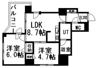 クラッセ宮の森ガーデン【01101号室】の間取り