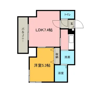 レジディア桑園【907号室】の間取り